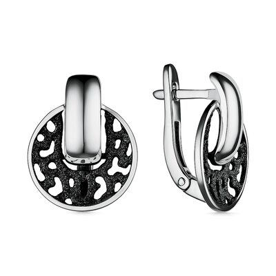 Серьги с эмалью из серебра 925 пробы