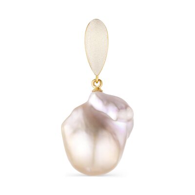 Подвеска с жемчугом и эмалью из серебра 925 пробы с позолотой