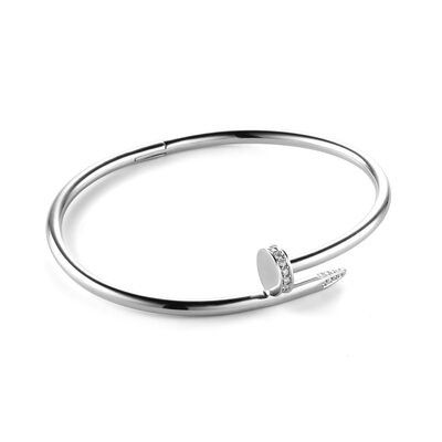 Браслет "Гвоздь" с бриллиантами из белого золота 585 пробы