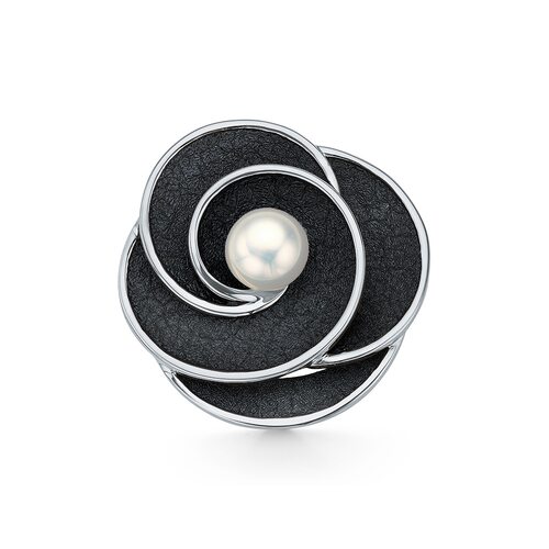 Подвеска с жемчугом и эмалью из серебра 925 пробы