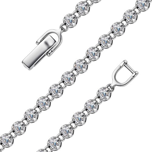 Браслет с бриллиантами из белого золота 585 пробы