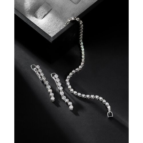 Браслет с бриллиантами из белого золота 585 пробы