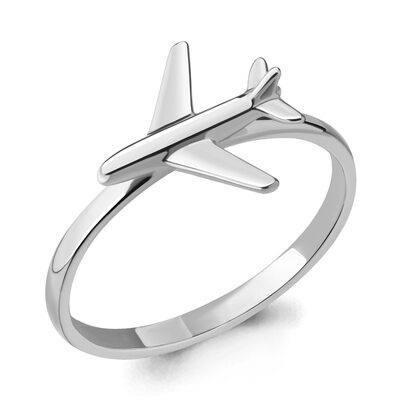 Кольцо "Самолет" из серебра 925 пробы