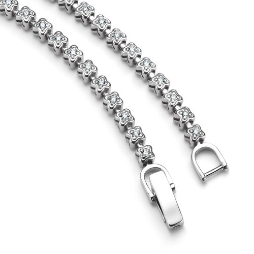 Браслет с бриллиантами из белого золота 585 пробы