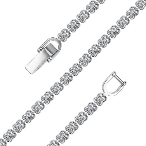 Браслет с бриллиантами из белого золота 585 пробы