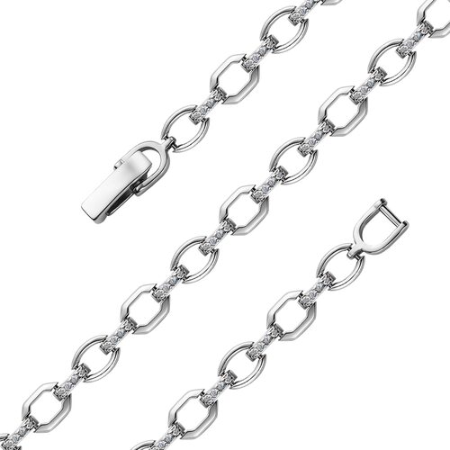 Браслет с бриллиантами из белого золота 585 пробы