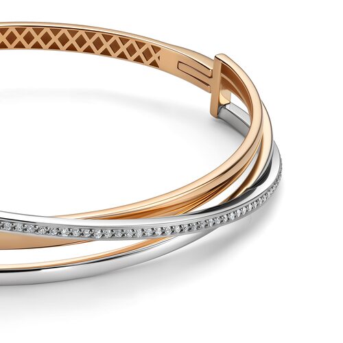 Браслет с бриллиантами из золота 585 пробы арт. 55431-100