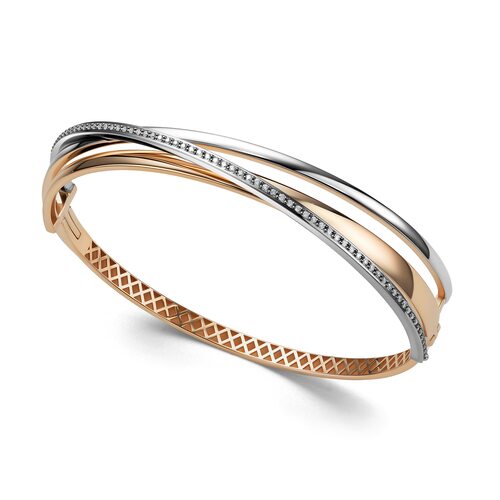 Браслет с бриллиантами из золота 585 пробы арт. 55431-100