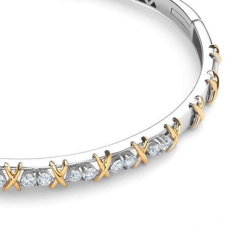 Браслет с бриллиантами из золота 585 пробы