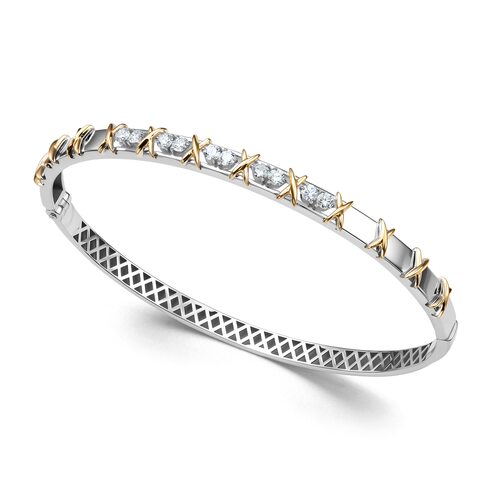 Браслет с бриллиантами из золота 585 пробы