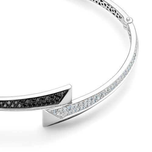 Браслет с бриллиантами из белого золота 585 пробы