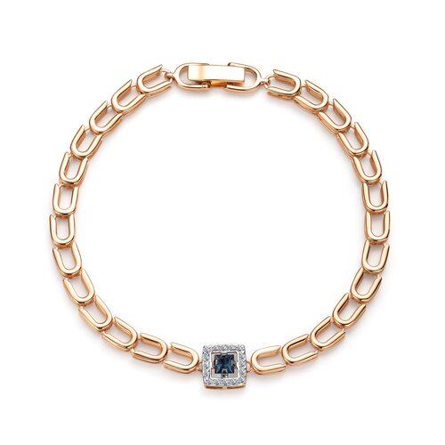 Браслет с сапфиром и бриллиантами из золота 585 пробы