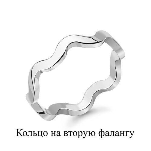 Кольцо на вторую фалангу из серебра 925 пробы