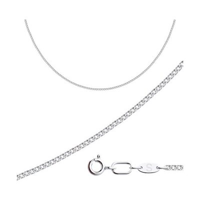 Цепь плетения "Двойной ромб" из белого золота 585 пробы