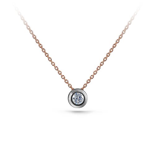 Колье с бриллиантом из золота 585 пробы