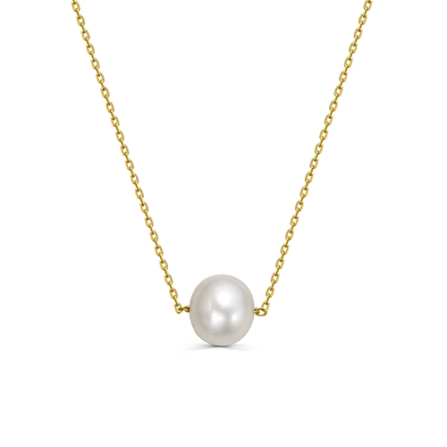 Колье с жемчугом из золота 585 пробы