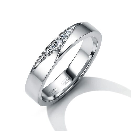 Кольцо с бриллиантами из белого золота 585 пробы