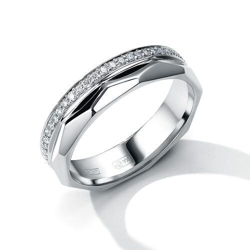 Кольцо с бриллиантами из белого золота 585 пробы