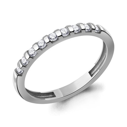 Кольцо с фианитами из серебра 925 пробы