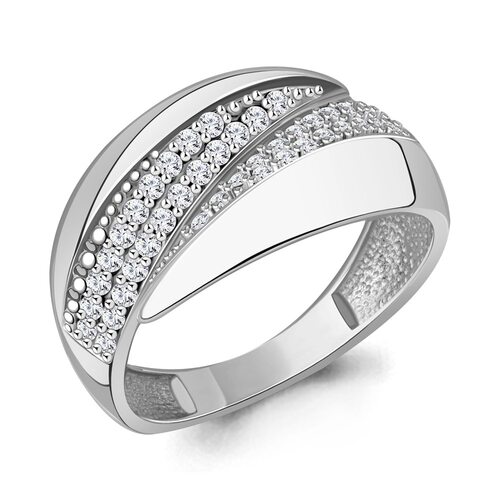 Кольцо с фианитами из серебра 925 пробы