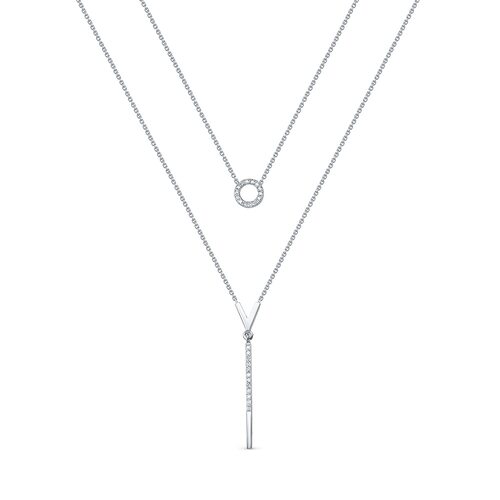 Колье с бриллиантами из белого золота 585 пробы