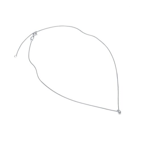 Колье с бриллиантом из белого золота 585 пробы