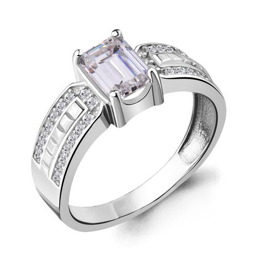 Кольцо с фианитами из серебра 925 пробы