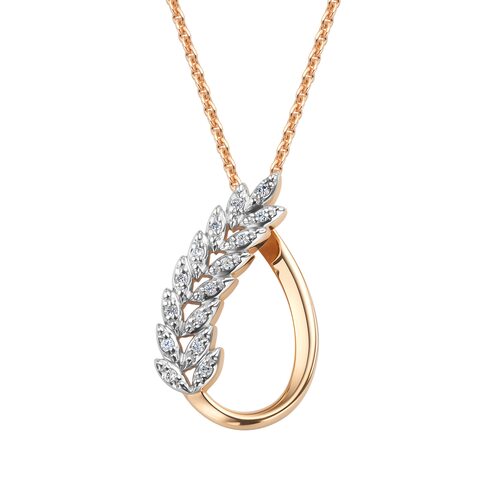 Колье с бриллиантами из золота 585 пробы арт. 64422-100