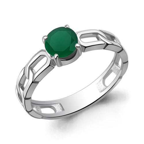 Кольцо с агатом из серебра 925 пробы