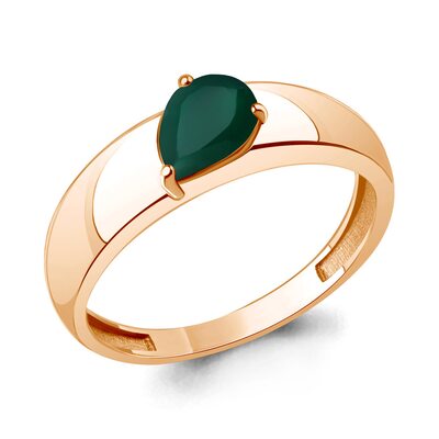 Кольцо с агатом из золота 585 пробы