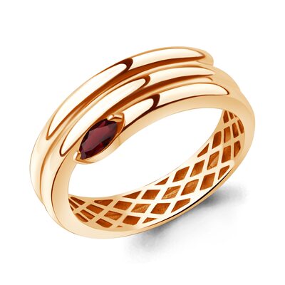 Кольцо с гранатом из золота 585 пробы