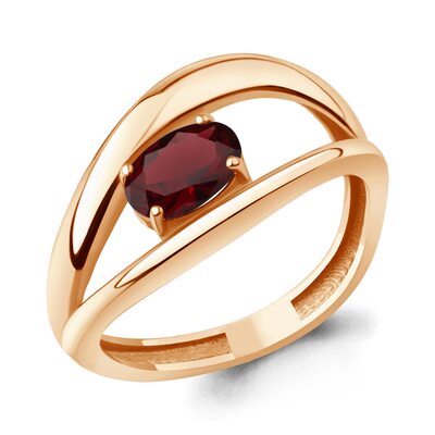 Кольцо с гранатом из золота 585 пробы