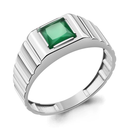 Кольцо с агатом из серебра 925 пробы