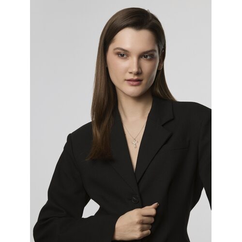 Колье "Крест" с бриллиантами из золота 585 пробы