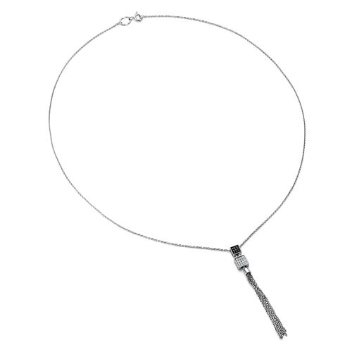 Колье с бриллиантами из белого золота 585 пробы