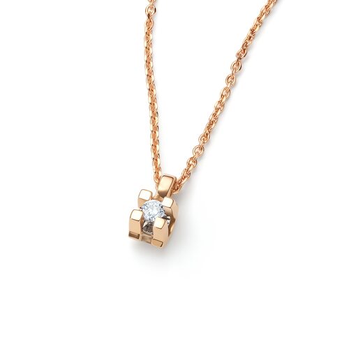 Колье с бриллиантом из золота 585 пробы