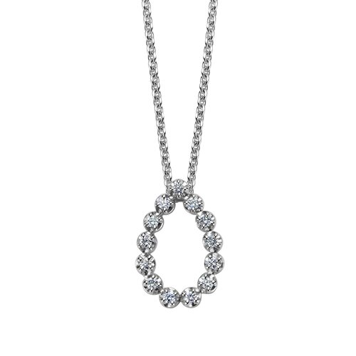 Колье с бриллиантами из белого золота 585 пробы