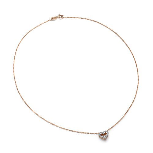 Колье "Сердце" с бриллиантами из золота 585 пробы