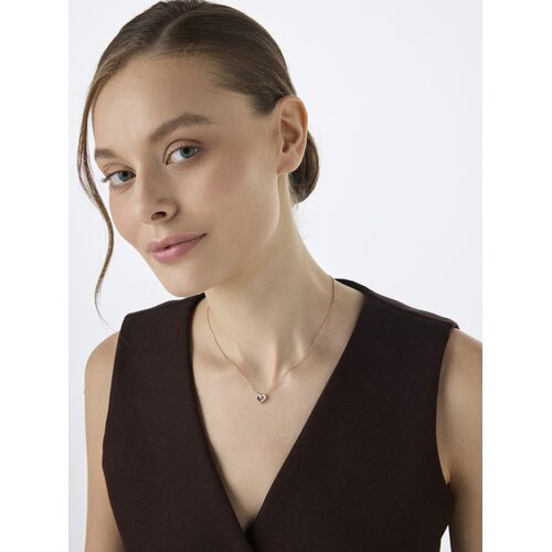 Колье "Сердце" с бриллиантами из золота 585 пробы