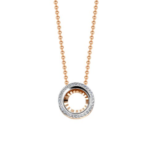 Колье с бриллиантами из золота 585 пробы