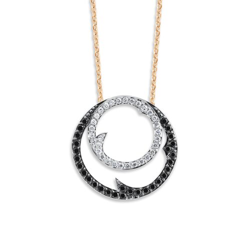 Колье с бриллиантами из золота 585 пробы