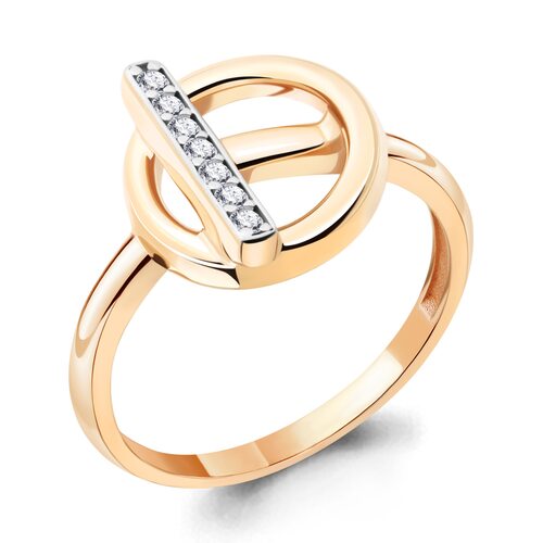 Кольцо с фианитами из серебра 925 пробы