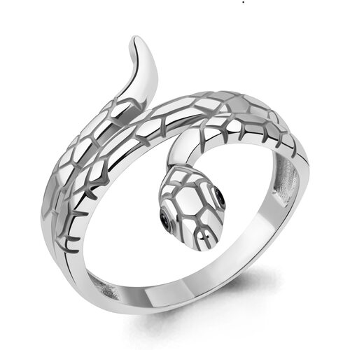 Кольцо "Змейка" с нанокристаллами из серебра 925 пробы