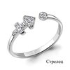 Кольцо "Стрелец" с фианитами из серебра 925 пробы