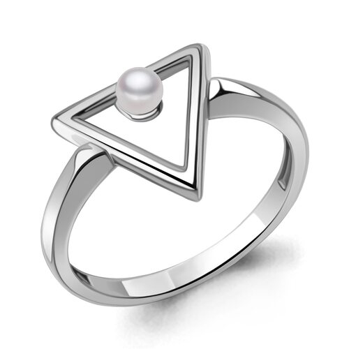 Кольцо с жемчугом из серебра 925 пробы