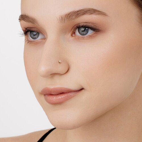 Пирсинг с бриллиантом из золота 585 пробы