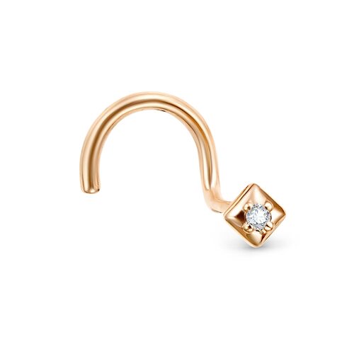 Пирсинг с бриллиантом из золота 585 пробы
