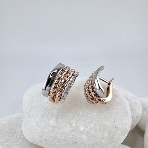 Серьги с бриллиантами из золота 585 пробы