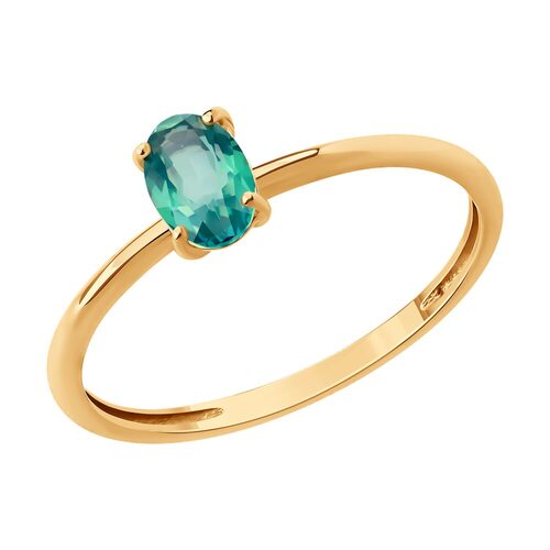 Кольцо с топазом из золота 585 пробы