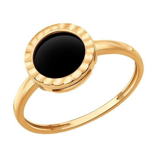 Кольцо с агатом из золота 585 пробы